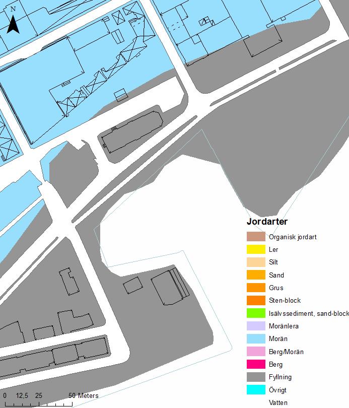 Samhällsbyggnadskontoret Planbeskrivning 9(30) Det mörkt gråa fältet visar utfyllnadernas utbredning. Kultur Planområdet ingår i fornlämningsområde 93:1.