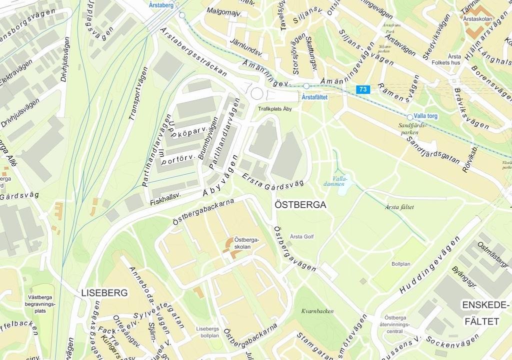 Sida 2 (13) Flygfoto över området som föreslås bebyggas (röd oval). Utlåtande Syfte Syftet med detaljplanen är att möjliggöra uppförandet av cirka 220 hyreslägenheter inom ramen för Stockholmshusen.