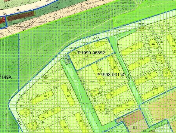 Sida 5 (13) Ovan: Utdrag ur planmosaik för det aktuella området. Nuvarande förhållanden Flygfoto över det föreslagna planområdet i norra delen av Östbergahöjden. Norr om planområdet syns Åbyvägen.