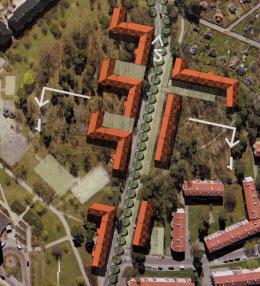 Det andra området ligger mellan Dalgårdsvägen och Åstorpsringen. Förslaget innehåller atriumhus i två våningar. Delområde 4, Åstorpsringen I förslaget införlivas Åstorpsringen i bebyggelsen.
