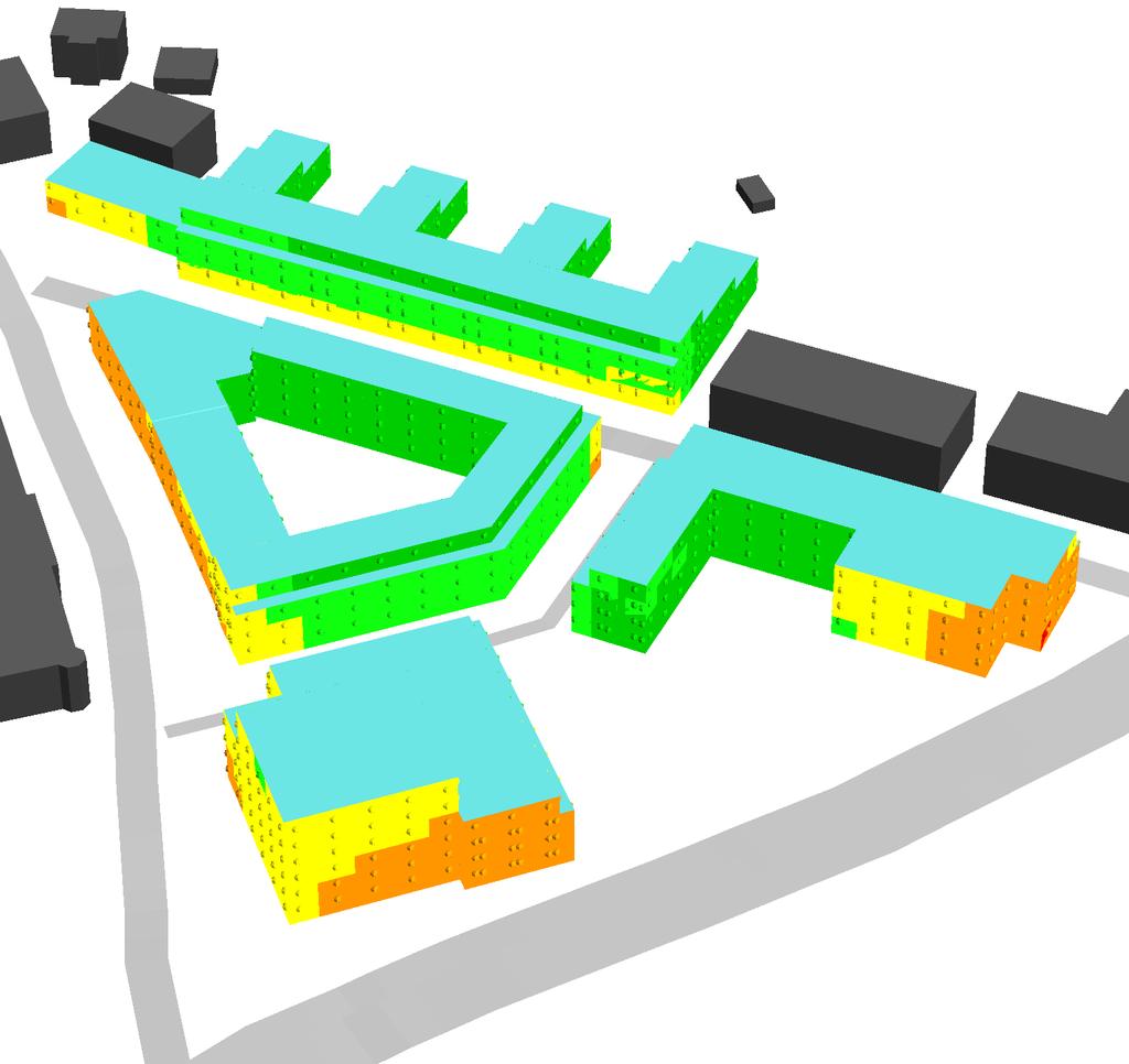 Stenungsund Unr: 29124 trafikbuller Maxial nivå 3D Ingen tung trafik Vy ot väst 20 Terrängodell: Snippen.dwg (lev.