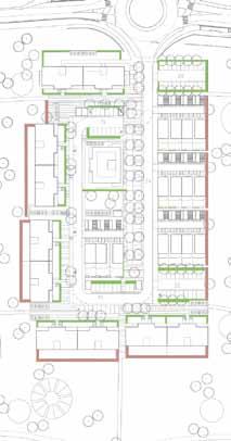 Förråd, carports och övriga komplementbyggnader (ex byggnader för teknik) utförs i samklang med övrig bebyggelse både material- och kulörmässigt.