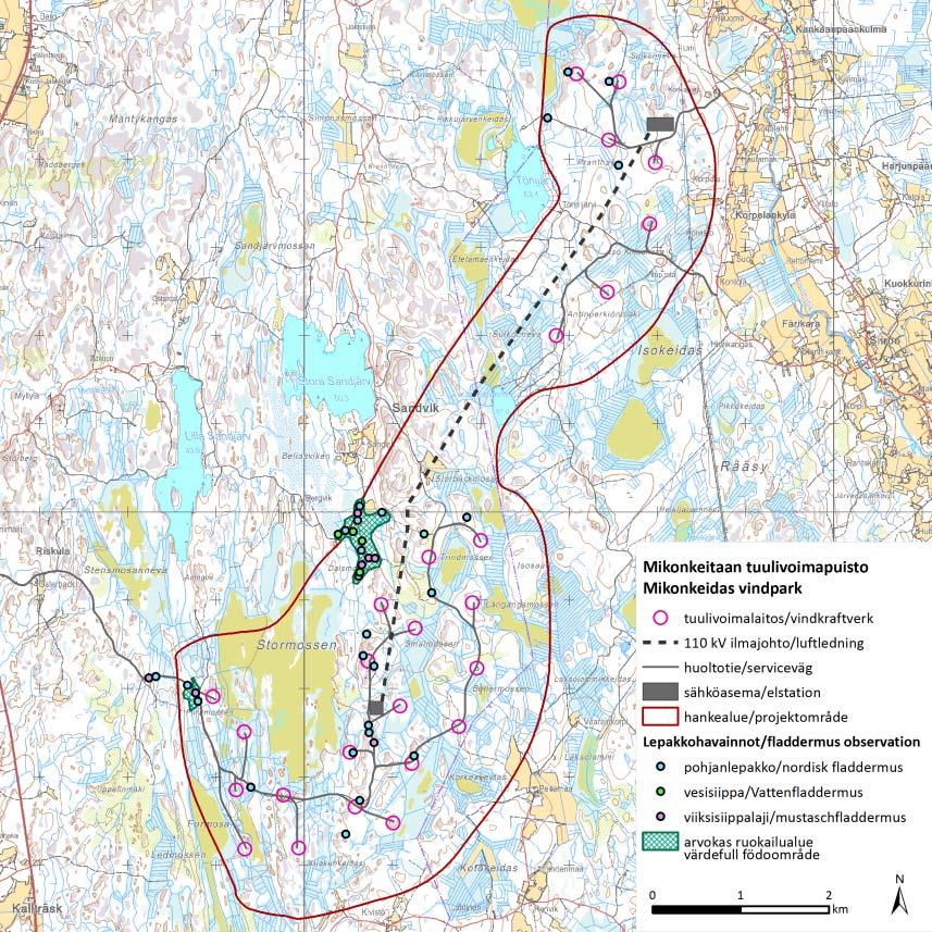 FCG DESIGN OCH PLANERING AB Mikonkeidas vindkraftspark 149 I projektområdet har enligt utgångsdata inte påträffats åkergroda.