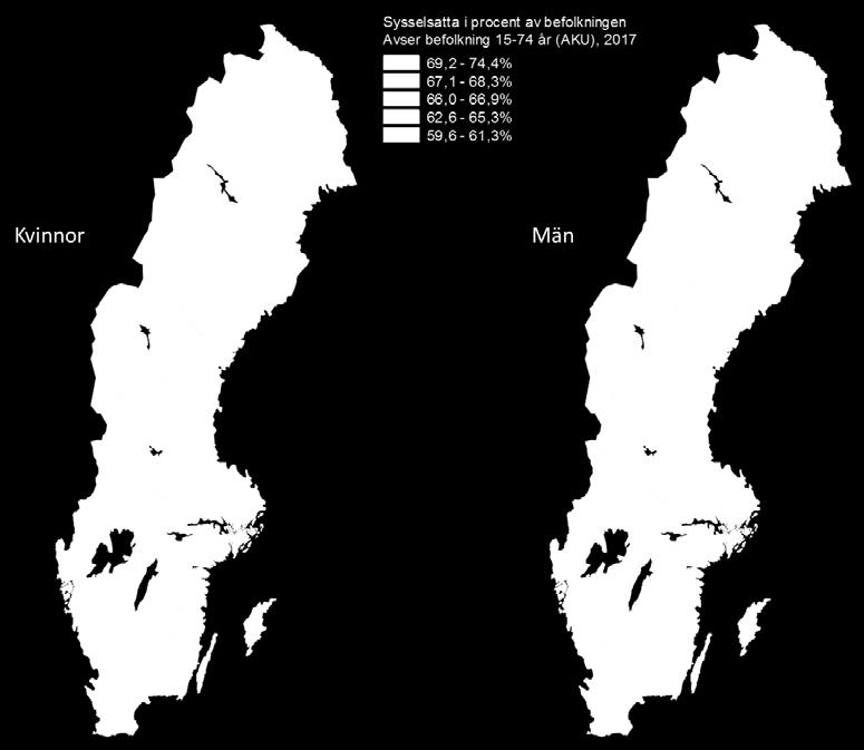 SCB 11 AM 12 SM 1801 Regional fördelning Sysselsatta I Stockholms län fortsatte antalet sysselsatta att öka under 2017.