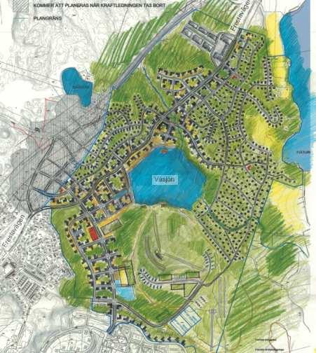 Samråd 2-2008 2800 bostäder i blandad bebyggelse Nytt läge på Frestavägen Mer flerbostadshus för att hantera buller Bättre hänsyn till naturkvaliteter genom blå-grönastråk Ökade byggrätter i