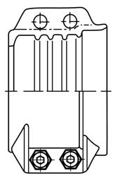 Klämback, gjuten Övrigt: Passar till slanghylsor 1116-1117 på sidan 2:13. Se även sidorna 6:5-6. Material: Aluminium, AISI 316 Ansl. Slangdim. Slang Di Slang Dy Artikelnr. 13.5 1/2" 13.