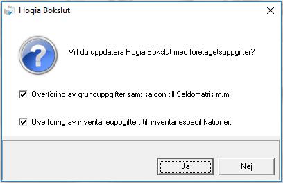 Övergång från Hogia Ekonomi till Hogia Audit/Bokslut när kunden redan är upplagd i Hogia Audit/Bokslut Öppna kunden/företaget och aktuellt år i Hogia Ekonomi (Hogia Audit/Bokslut ska vara stängt).