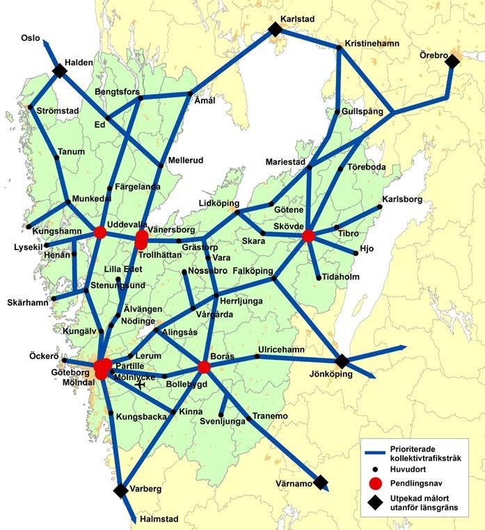 REMISSVERSION januari 2016 Stråken på kartan illustrerar funktion inte hur tåglinjer, eller busslinjer går Vad betyder stråken för trafikplaneringen?