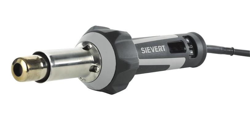 Varmluftpistol Sievert DW 2000 inkl. munstycke Används för varmluftssvetsning av gummiduk och detaljer. Spänning (V) Effektförbrukning (W) 230 2000 Förvaras torrt och svalt i originalförpackningen.