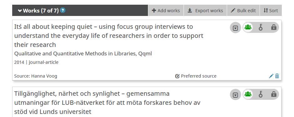 2. Innan du skapar kopplingen LUCRIS ORCID Om du redan har en ORCID-profil med många publikationer har vi märkt att det kan skapas en hel del dubbletter när man slår på en synkning från