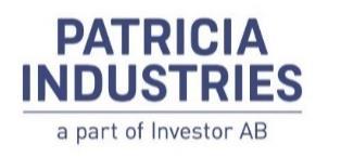 Patricia Industries, nettokassa Patricia Industries påverkade substansvärdet med 16 (-620) Mkr under det första kvartalet. Läs mer på www.patriciaindustries.