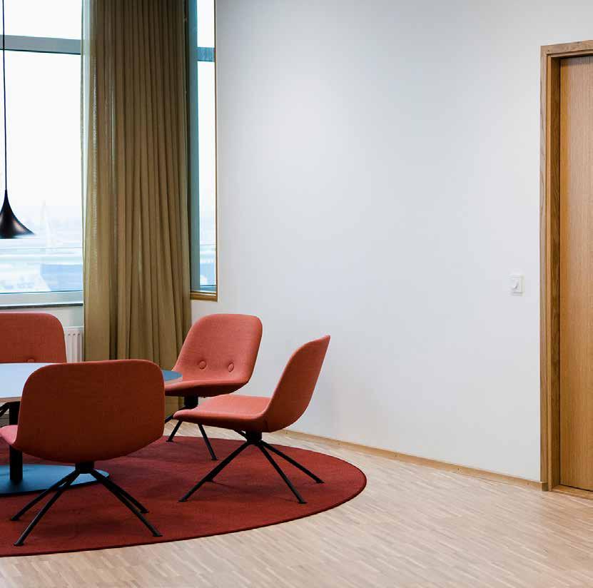 INSPIRATION & IDÉ En dörrlösning som uppfyller ljud- och designkrav.