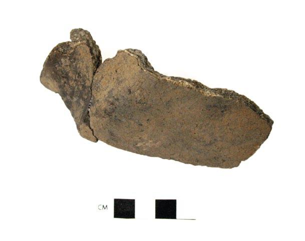 22 En aktivitetsyta från bronsålder Kokgropar vid lertäkter Fig. 2. Del av en skål, F38, som påträffades i grop A212 i den nordöstra delen av undersökningsområdet.