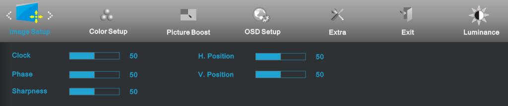 Image Setup (bildinställning) 1 Tryck på (meny) för att visa MENU.