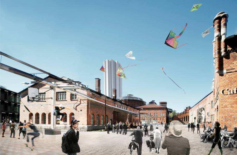 Sida 8 (15) Visionsbild för Gasverket (Bild: Aaro Designsystem) Förstudie för omvandling av Gasverket En förstudie för omvandlingen av Gasverket har genomförts med syftet att analysera och redovisa