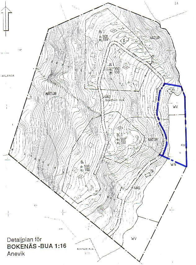 PLANFÖRSLAGET Planområdet Den nya detaljplanen omfattar cirka 6.000 kvm av Bokenäs-Bua 1:16, se nedan.