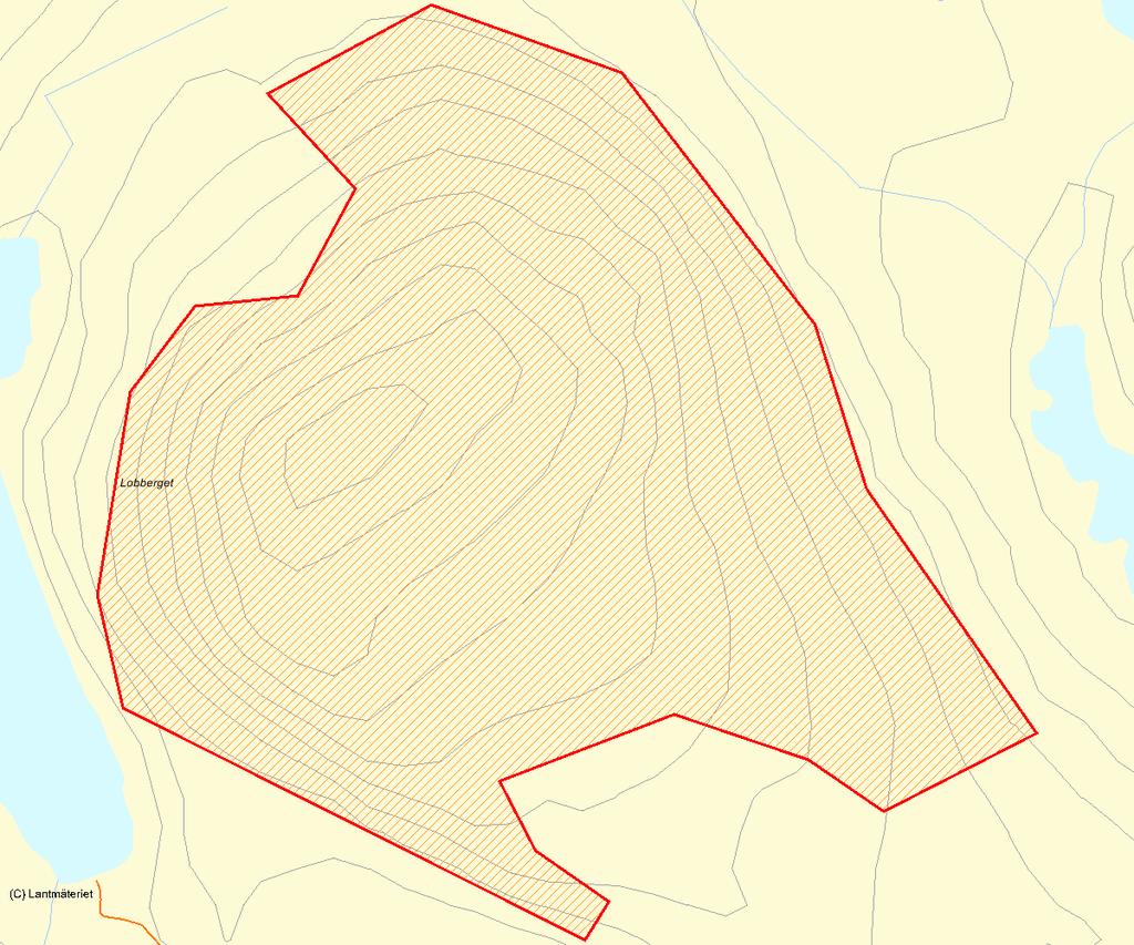 Länsstyrelsens bedömning Lobberget är ett kalottberg, vilket syns tydligt i form av strandvallar, klapperstensfält och kalspolade hällmarker.