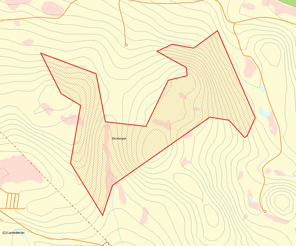 Länsstyrelsens bedömning Storberget, Åträskflurens varierande topografi har skapat en mosaikartad miljö.