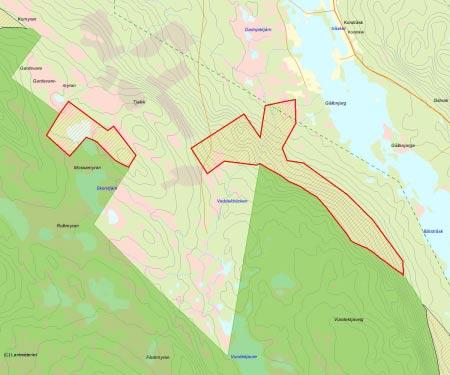 Länsstyrelsens bedömning Veddekbäcken karakteriseras av plockhuggen grannaturskog som till stora delar sannolikt kommit upp efter brand för uppemot 200 år sedan.