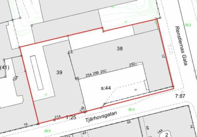 Fastigheten Sandbacken Mindre 38 ägs av Brf Söders Hantverkshus, Sandbacken Mindre 39 ägs av Vasakronan AB genom Fastighets AB Skjutsgossen nr.8 & Co KB.