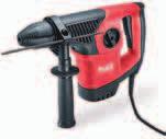 Borr-Ø i stål Max borrdiameter i trä Verktygsaxel 0-1400/min 0-4300/min 2,1 J 22 mm 13 mm 26 mm 710 Watt SDS-plus 2,3 kg 1 handtag (416.126) 1 borrdjupanslag (416.