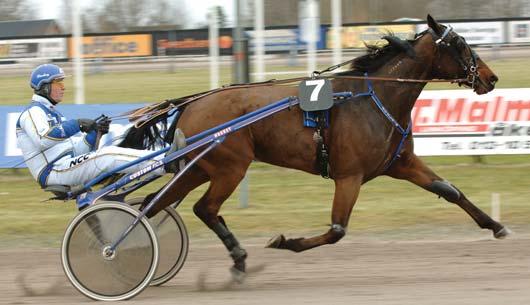 Uppfödare: Stall Wågita AB, Hallstahammar. Tränare: Larsson Fredrik B, Sigtuna Totalisatoromsättning: 443.326 kr. Odds: 2,14. Plats:. Gulddivisionen - Final (Grupp II Nat.) Mantorp 10 mars. Lätt bana.