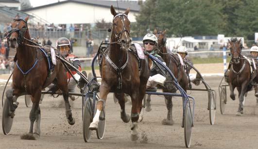 Insatslopp 4-åringar KRAFFT Svenskt Trav Derby (Grupp I, Nat.) Jägersro 2 september. Lätt bana. 3.200.000 kr. 2640 m. Auto 1 Commander Crowe 14,2 1.600.000 23 Takter Johnny 2 Simb Chaplin 14,3 800.