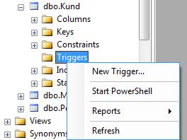 Trigger syntax Förenklad modell för DML trigger.