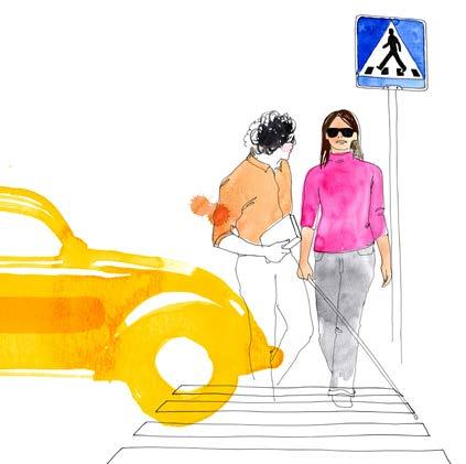 4 Vid hållplatser och övergångsställen Berätta gärna vilken buss som kommer och visa rätt om personen står på fel plats.