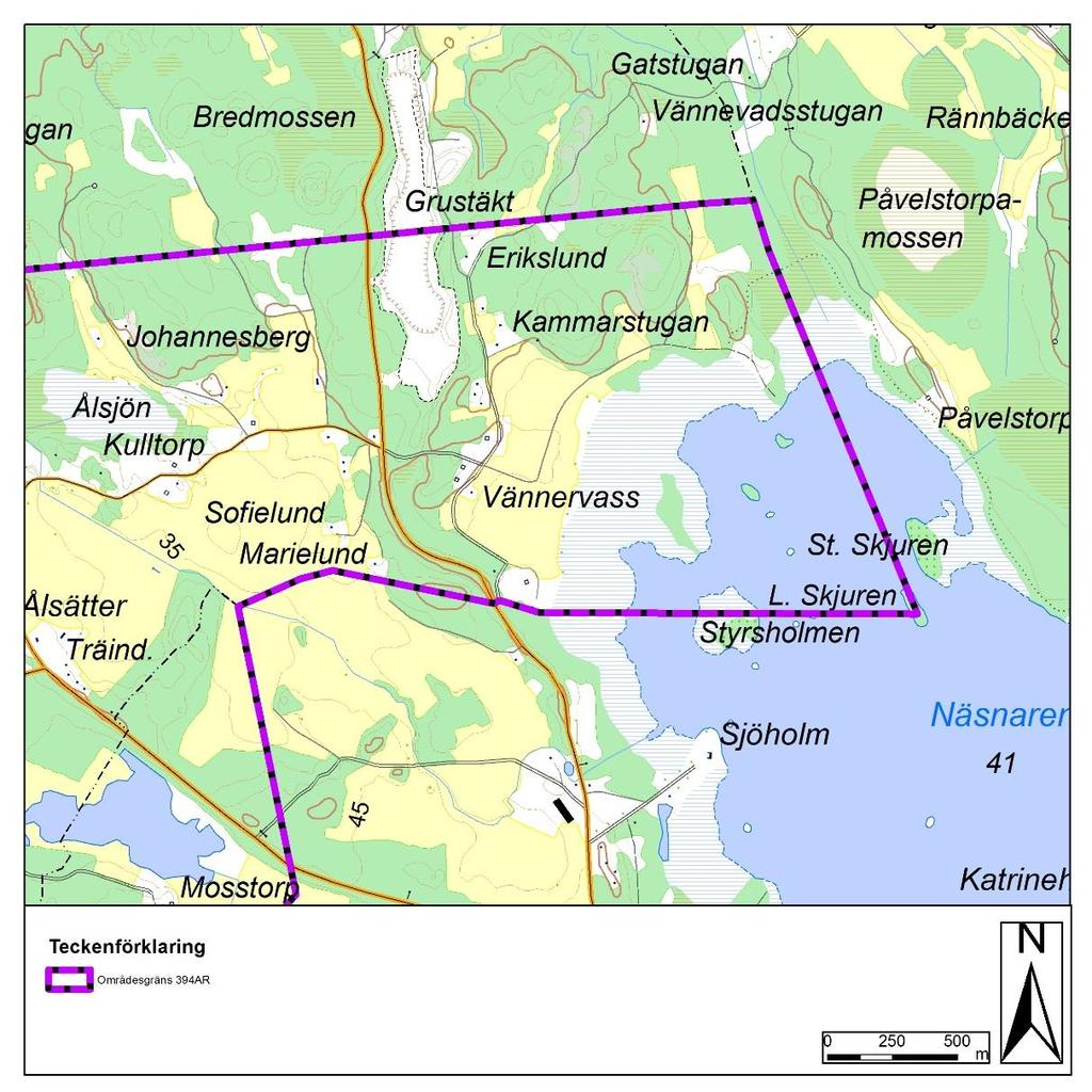 1.3 Avgränsning av utredningsområde Utredningsområdet är naturligt avgränsat av gränserna för Tekniska verkens områdeskoncession i norr, söder och öster.