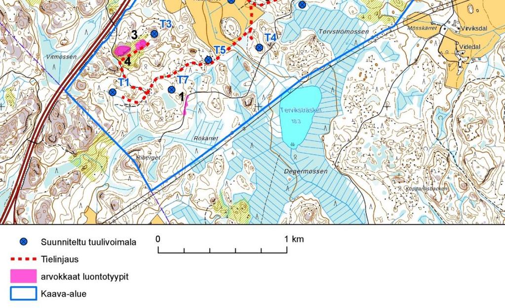 Enligt utredningen finns inga värdefulla naturmiljöer på landskapsnivå på delgeneralplanens område. 2.3.9 