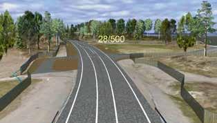 Viltstängslet dras upp mot vägen för att vilt ska kunna få tillräckligt med utrymme för att kunna passera under