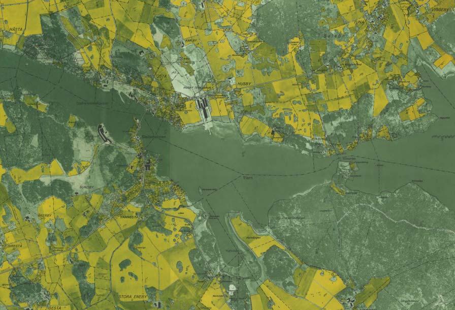 10 / Grönplan för Strängnäs kommun del B4 Utställningshandling 2018-06-07 Ekonomisk karta över Stallarholmen från 1957 där mycket av