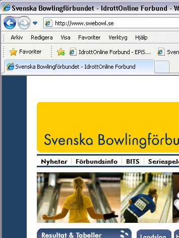 Klicka sedan på Seriespelet och därefter på Resultatrapportering i menyn