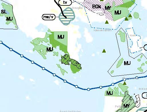 10(18) BESKRIVNING VIKBO, SONDBY Bild: Utdrag ur Östra Nylands landskapsplan. planändringsområdet är markerat med en cirkel.