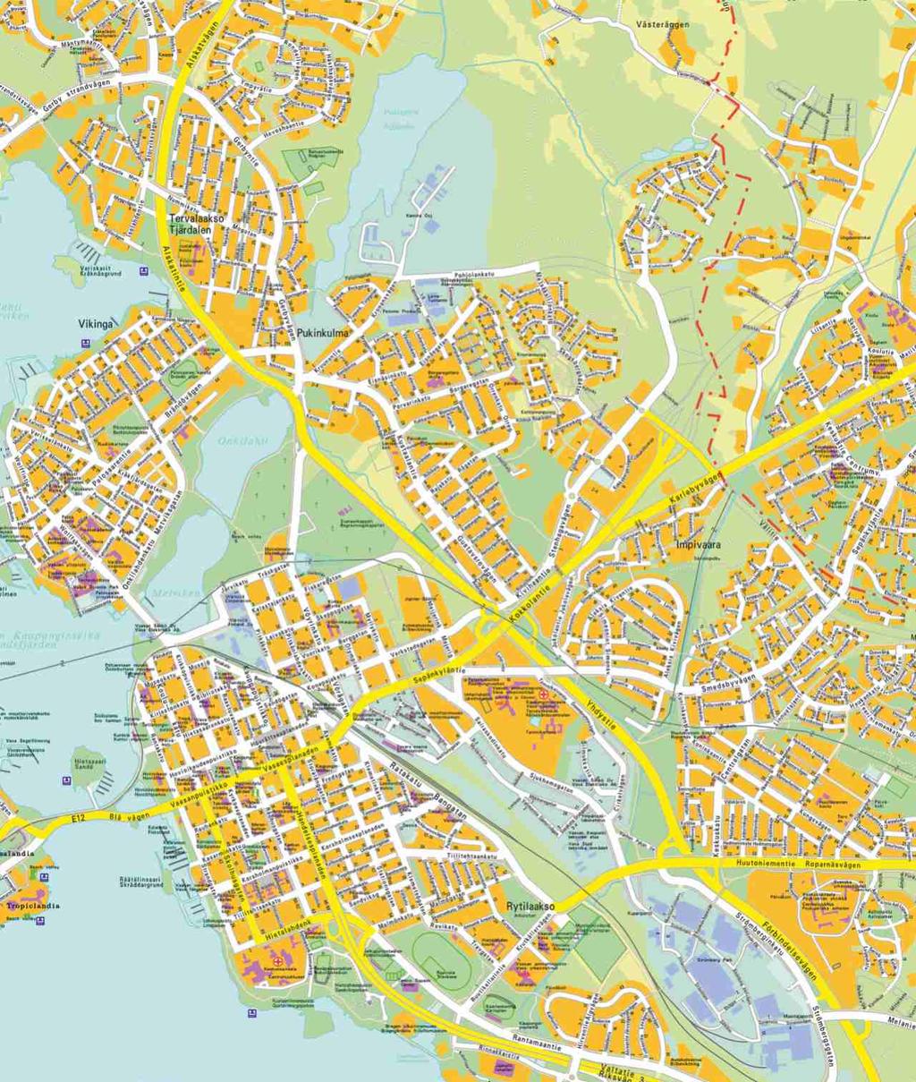 8 8 8 Metsäkallio Skogsberget Pukinjärvi Infjärden Isolahti Storviken Kotiranta Hemstrand Huutoniemi Roparnäs Böle Vetokannas Dragnäsbäck Purola Bobäck Asevelikylä Vapenbrödrabyn Korkeamäki Högbacken
