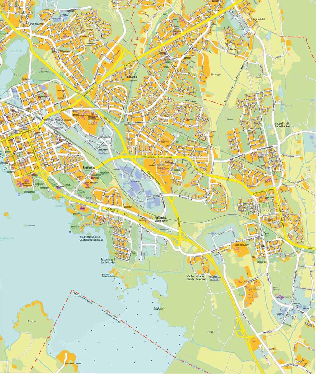LINJA LINJE 9 9 Vöyrinkaupunki Vöråstan Tori Torget Keskusta Centrum 9 Vaasan keskussairaala Vasa centralsjukhus Hietalahti Sandviken Suvilahti Sunnanvik 9 9 Korkeamäki Högbacken Purola Bobäck