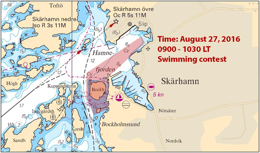 Bsp Västkusten S 2016/s14, s36, s37 Kabelläggning Maleviken - N Skogsskär Baltic Offshore Kalmar AB. Publ. 11 augusti 2016 * 11418 (T) Sjökort: 932, 9321 Sverige. Skagerrak. Tjörn. Skärhamn.