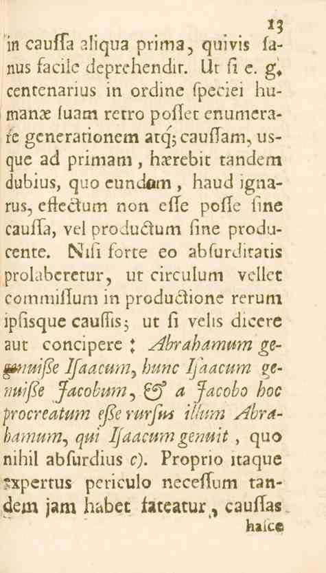 .... '3 m caulla a.iqua prima, quivis lanus facile deprehendir. Ut fi e. g.