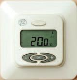 T2FloorTemp Plus termostat för golvvärme Egenskaper Digital termostat med stor LCD-display. Med golv- eller rumsgivare. Reglerar med hjälp av extern golvgivare (3 m) eller inbyggd rumsgivare.