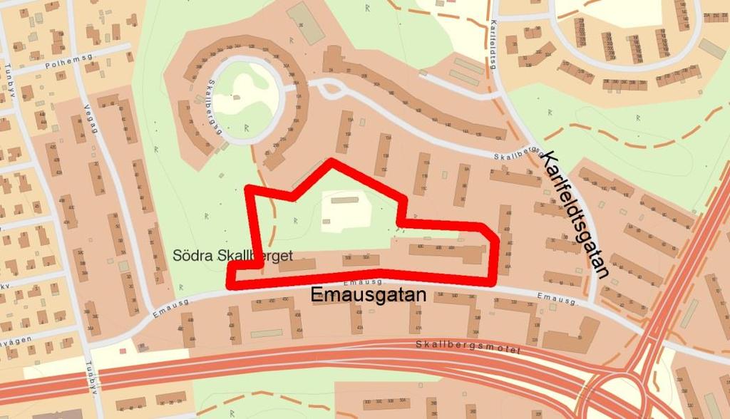 1 OMRÅDESBESKRIVNING Kvarteret Älgen ligger i Södra Skallberget inom Västerås tätort, se röd markering i Figur 1. Figur 1. Översiktskarta, Västerås.