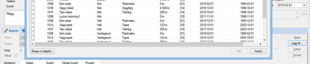 planerade åtgärder i detta