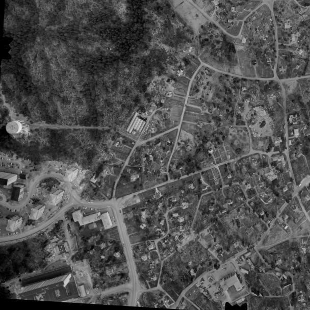 STUDENTBOSTÄDER EKTORP, NACKA KOMMUN. Foto 1. Flygfoto från 1948.