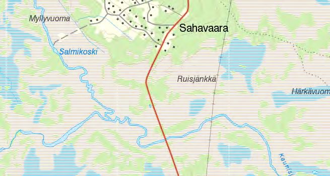 Möjliga konfliktpunkter och förslag på skyddsåtgärder I utredningen har kraftledningens hela sträckning mellan Pajala-Aareavaara-finska gränsen granskats i detalj för att identifiera eventuella