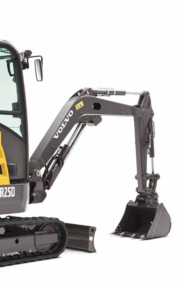Förarens val Den ergonomiska, rymliga och säkra Volvo-hytten erbjuder runt-om-sikt, intuitiva reglage och inbyggd komfort. Patenterat hydraulfilter.