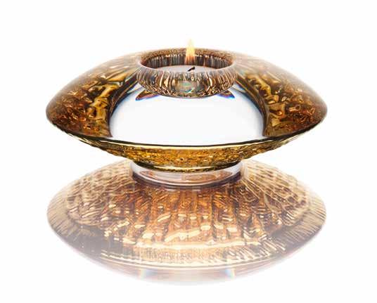 DISCUS NEW ITEMS Design Lars Hellsten 1995 The popular Discus tealight holder is now available in steel, gold and frosted colors.