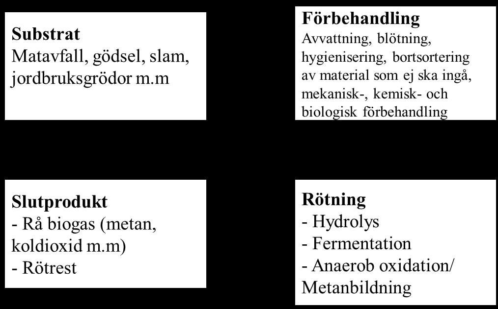 Se ett exempel i figur 2-1 på hur mycket värme som bildas beroende på om det är i en aerob eller en anaerob miljö.