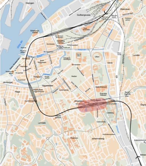Inledning 1.3 Projektmål Västsvenska paketet Göteborgs Stad är inne i en intensiv fas för en utbyggd kollektivtrafik med flera stora pågående och kommande projekt. Figur 2.