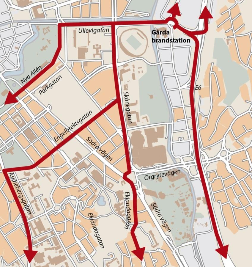 Korsvägen idag 4.2 Tillgänglighet och framkomlighet Många upplever idag Korsvägen som en bullrig och stökig plats som är svår att överblicka och orientera sig i.