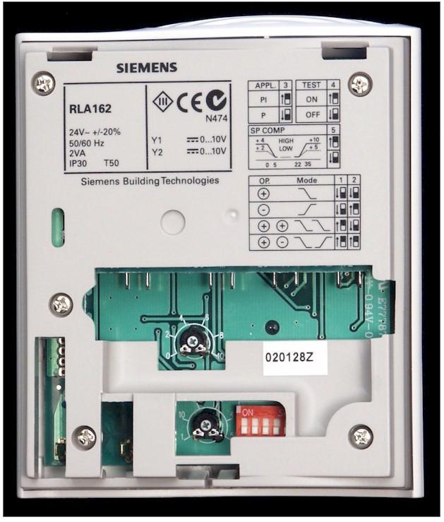 Min. begränsning av tilluftstemperatur Testdrift Min. begränsningen av tilluftstemperaturen sker genom anslutning av kanaltemperaturregulator RLM162. Dess styrsignal DC 0.